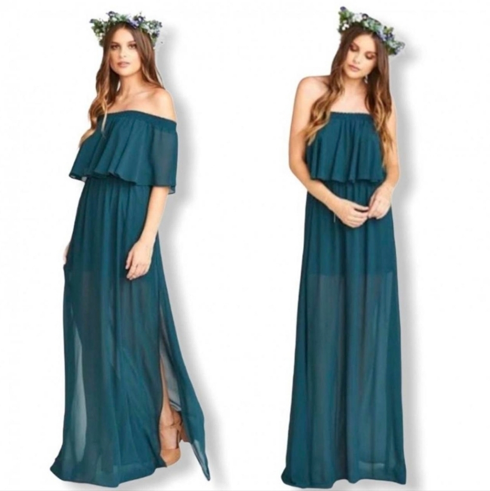 Show Me Your Mumu Emerald Hacienda Maxi Dress Sz.M